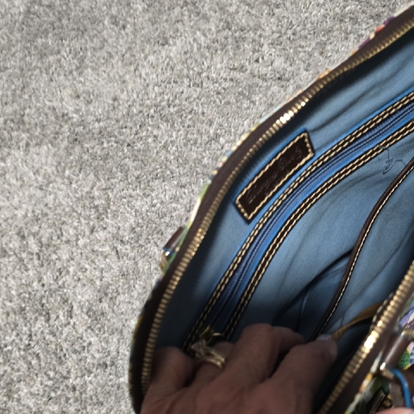 Dooney & Bourke Multicolor Satchel with Black Trim - Picture 9 of 17